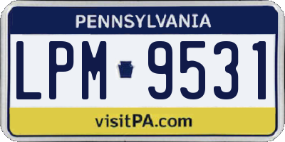 PA license plate LPM9531