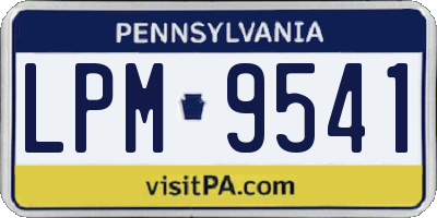 PA license plate LPM9541