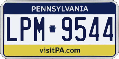 PA license plate LPM9544