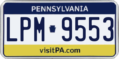 PA license plate LPM9553