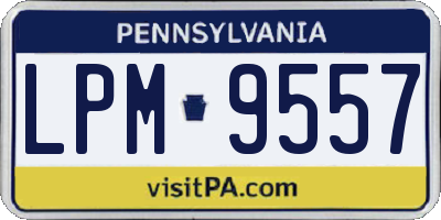 PA license plate LPM9557