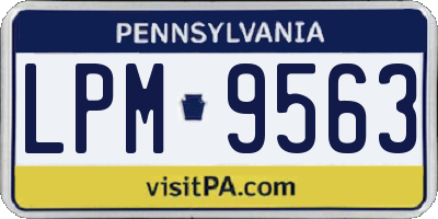 PA license plate LPM9563