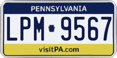 PA license plate LPM9567