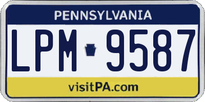PA license plate LPM9587
