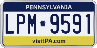 PA license plate LPM9591