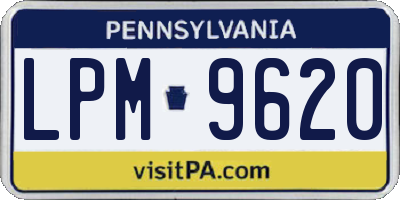 PA license plate LPM9620