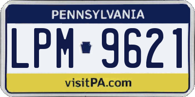 PA license plate LPM9621