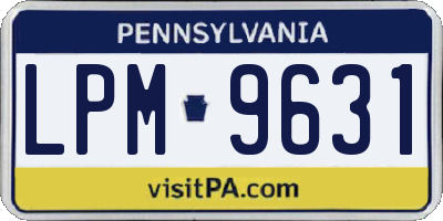 PA license plate LPM9631
