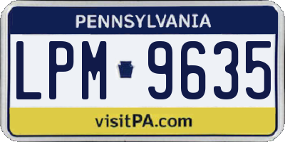 PA license plate LPM9635