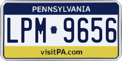 PA license plate LPM9656