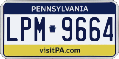 PA license plate LPM9664