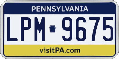 PA license plate LPM9675