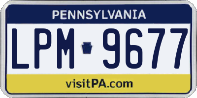 PA license plate LPM9677