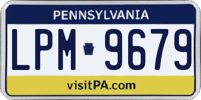 PA license plate LPM9679
