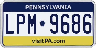 PA license plate LPM9686