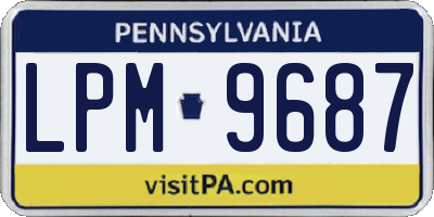 PA license plate LPM9687
