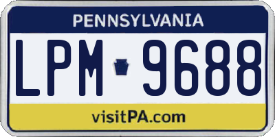 PA license plate LPM9688