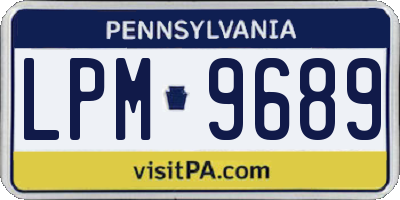 PA license plate LPM9689