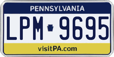 PA license plate LPM9695