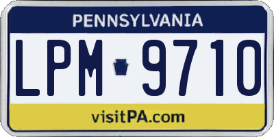 PA license plate LPM9710