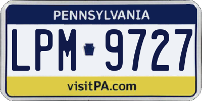 PA license plate LPM9727