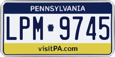 PA license plate LPM9745