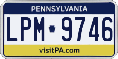 PA license plate LPM9746