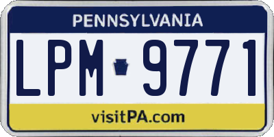 PA license plate LPM9771