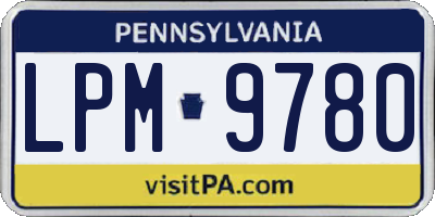 PA license plate LPM9780