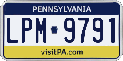 PA license plate LPM9791