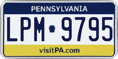 PA license plate LPM9795