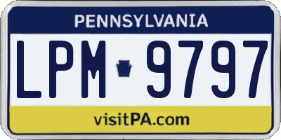 PA license plate LPM9797