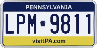 PA license plate LPM9811