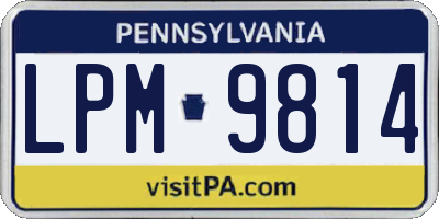 PA license plate LPM9814