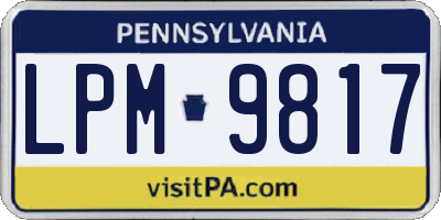 PA license plate LPM9817