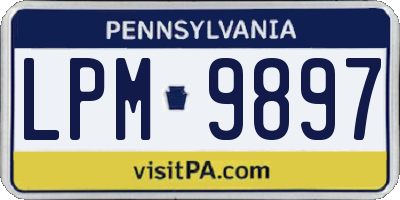 PA license plate LPM9897