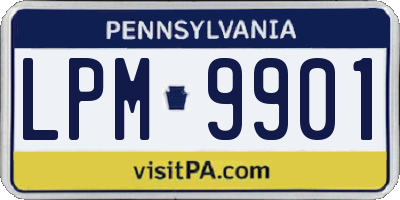 PA license plate LPM9901