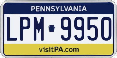 PA license plate LPM9950