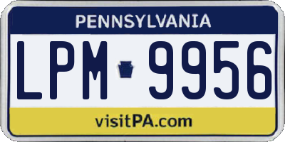PA license plate LPM9956