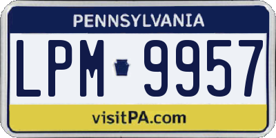 PA license plate LPM9957