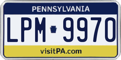 PA license plate LPM9970