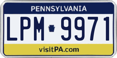 PA license plate LPM9971