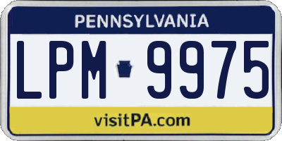 PA license plate LPM9975