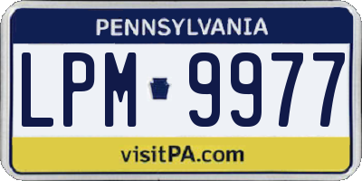 PA license plate LPM9977