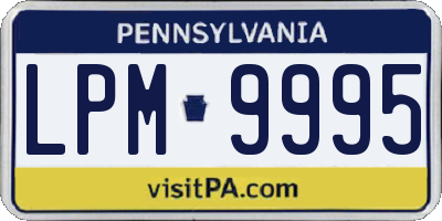 PA license plate LPM9995