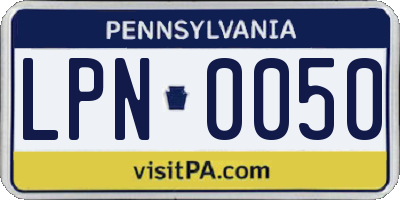 PA license plate LPN0050