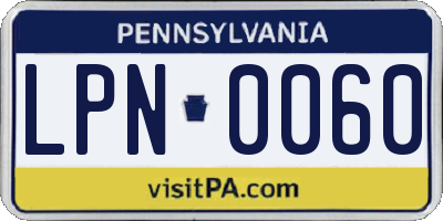 PA license plate LPN0060