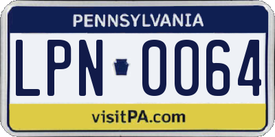 PA license plate LPN0064