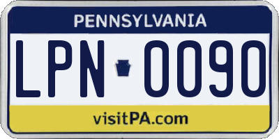 PA license plate LPN0090