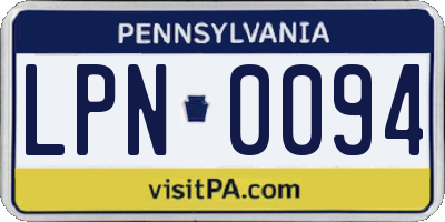 PA license plate LPN0094